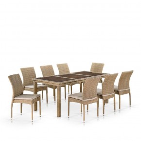 Комплект плетеной мебели T365/Y380B-W65 Light Brown (8+1) в Тюмени - tumen.ok-mebel.com | фото
