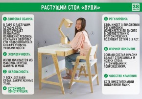 Комплект растущий стол и стул с чехлом 38 попугаев «Вуди» (Белый, Белый, Беж) в Тюмени - tumen.ok-mebel.com | фото