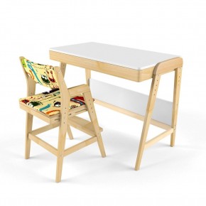 Комплект растущий стол и стул с чехлом 38 попугаев «Вуди» (Белый, Без покрытия, Монстры) в Тюмени - tumen.ok-mebel.com | фото