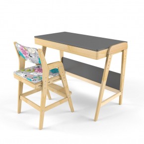 Комплект растущий стол и стул с чехлом 38 попугаев «Вуди» (Серый, Без покрытия, Мечта) в Тюмени - tumen.ok-mebel.com | фото