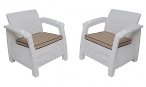 Комплект уличной мебели Yalta Premium Terrace Set (Ялта) белый (+подушки под спину) в Тюмени - tumen.ok-mebel.com | фото 4