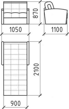 КОРАЛЛ 2 Кресло-кровать КР/КР в Тюмени - tumen.ok-mebel.com | фото 3