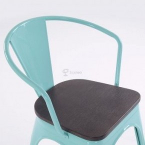 Кресло Barneo N-245 Tolix style Wood  (RAL6027 бирюзовый) в Тюмени - tumen.ok-mebel.com | фото 2