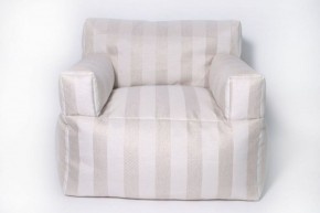 Кресло бескаркасное Уют полоса (Молочный) в Тюмени - tumen.ok-mebel.com | фото 2