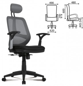 Кресло BRABIX "Saturn ER-400" (черное/серое) 530871 в Тюмени - tumen.ok-mebel.com | фото 2