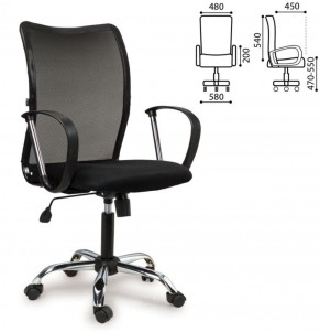 Кресло BRABIX "Spring MG-308" (хром, ткань черная) 531403 в Тюмени - tumen.ok-mebel.com | фото 4