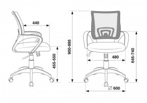 Кресло Бюрократ CH-695N/R/TW-11 красный TW-35N черный TW-11 в Тюмени - tumen.ok-mebel.com | фото 3