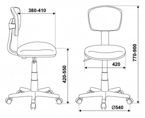 Кресло детское Бюрократ CH-W299/LB/TW-55 голубой в Тюмени - tumen.ok-mebel.com | фото 4