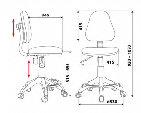 Кресло детское Бюрократ KD-4-F/PENCIL-GN зеленый карандаши в Тюмени - tumen.ok-mebel.com | фото 3