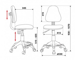 Кресло детское Бюрократ KD-4-F/TW-96-1 оранжевый TW-96-1 в Тюмени - tumen.ok-mebel.com | фото 3
