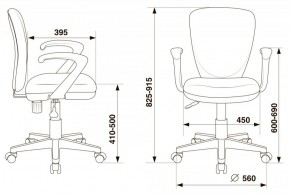 Кресло детское Бюрократ KD-W10AXSN/26-25 серый в Тюмени - tumen.ok-mebel.com | фото 4
