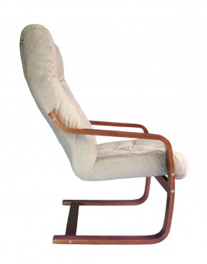 Кресло для отдыха (пружинка) Магнат 102-З-КР замша КРЕМ в Тюмени - tumen.ok-mebel.com | фото 2