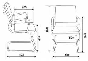 Кресло для посетителя Бюрократ CH-993-Low-V/Black на черный в Тюмени - tumen.ok-mebel.com | фото 3