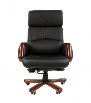 Кресло для руководителя CHAIRMAN 417 (Натуральная кожа) Черное в Тюмени - tumen.ok-mebel.com | фото 2