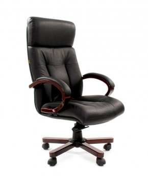 Кресло для руководителя CHAIRMAN  421 (Натуральная кожа) Черное в Тюмени - tumen.ok-mebel.com | фото