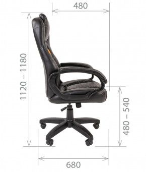 Кресло для руководителя  CHAIRMAN 432 (Экокожа черная) в Тюмени - tumen.ok-mebel.com | фото 5