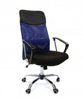 Кресло для руководителя CHAIRMAN 610 N (15-21 черный/сетка синий) в Тюмени - tumen.ok-mebel.com | фото 1
