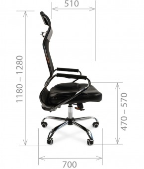 Кресло для руководителя CHAIRMAN 700 (Сетка) Черное в Тюмени - tumen.ok-mebel.com | фото 5