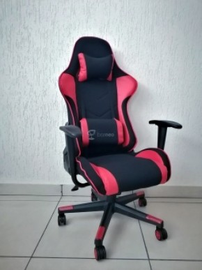 Кресло геймерское Barneo K-50 (черная сетка красные вставки) в Тюмени - tumen.ok-mebel.com | фото