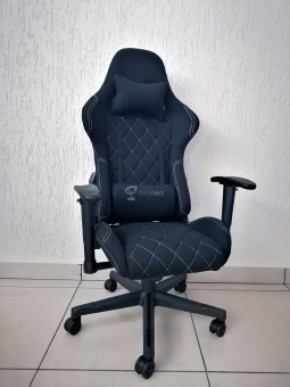 Кресло геймерское Barneo K-51 (черная ткань черные вставки) в Тюмени - tumen.ok-mebel.com | фото