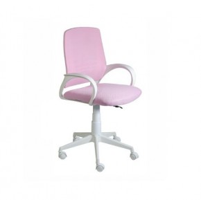Кресло Ирис White сетка/ткань розовая в Тюмени - tumen.ok-mebel.com | фото
