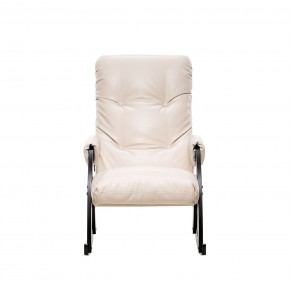 Кресло-качалка Модель 67 Венге текстура, к/з Varana cappuccino в Тюмени - tumen.ok-mebel.com | фото 2