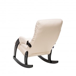 Кресло-качалка Модель 67 Венге текстура, к/з Varana cappuccino в Тюмени - tumen.ok-mebel.com | фото 4