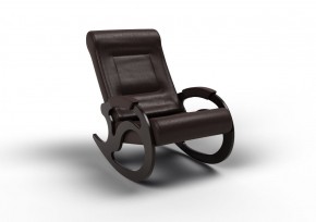 Кресло-качалка Вилла 11-К-КР (экокожа/венге) КРЕМ в Тюмени - tumen.ok-mebel.com | фото 1