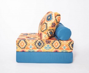 Кресло-кровать-пуф бескаркасное Прайм (мехико желтый-морская волна) в Тюмени - tumen.ok-mebel.com | фото 2