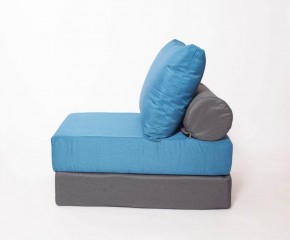Кресло-кровать-пуф бескаркасное Прайм (синий-графит (Ф)) в Тюмени - tumen.ok-mebel.com | фото 2