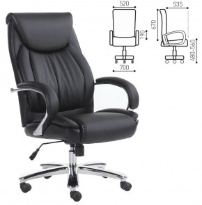 Кресло офисное BRABIX "Advance EX-575" (хром/экокожа/черное) 531825 в Тюмени - tumen.ok-mebel.com | фото 2