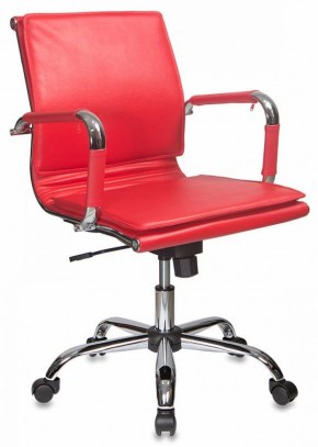 Кресло руководителя Бюрократ CH-993-LOW/RED красный в Тюмени - tumen.ok-mebel.com | фото
