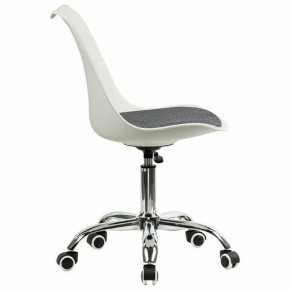 Кресло стул BRABIX "Eames MG-310 CH", хром, пластик белый, ткань серая, 532924 в Тюмени - tumen.ok-mebel.com | фото 3