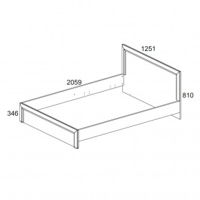 Кровать 120 , OLIVIA, цвет вудлайн крем/дуб анкона в Тюмени - tumen.ok-mebel.com | фото 3