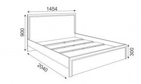 Кровать 1.4 М16 Стандарт с настилом Беатрис (Орех гепланкт) в Тюмени - tumen.ok-mebel.com | фото