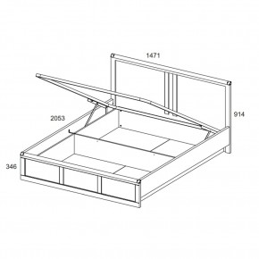 Кровать 140  c подъемником, MAGELLAN, цвет Сосна винтаж в Тюмени - tumen.ok-mebel.com | фото 2