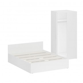 Кровать 1600 + Шкаф угловой Стандарт, цвет белый, ШхГхВ 163,5х203,5х70 + 81,2х81,2х200см., сп.м. 1600х2000 мм., без матраса, основание есть в Тюмени - tumen.ok-mebel.com | фото 4