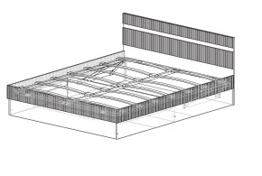 ОЛИВИЯ Кровать 1600 с основанием и ПМ в Тюмени - tumen.ok-mebel.com | фото 4