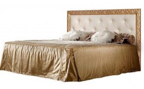 Кровать 2-х спальная (1,4 м) Тиффани штрих-лак/золото с мягким изголовьем (ТФКР140-2) в Тюмени - tumen.ok-mebel.com | фото