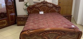 Кровать 2-х спальная 1400*2000 Роза, без основания (01.114) орех в Тюмени - tumen.ok-mebel.com | фото