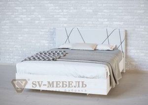 Кровать 1400 двойная №1 изголовье Абстракция в Тюмени - tumen.ok-mebel.com | фото 2
