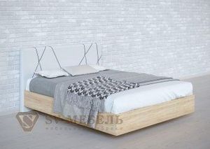 Кровать 1400 двойная №1 изголовье Абстракция в Тюмени - tumen.ok-mebel.com | фото 6