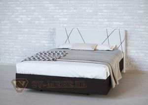 Кровать 1400 двойная №1 изголовье Абстракция в Тюмени - tumen.ok-mebel.com | фото 4
