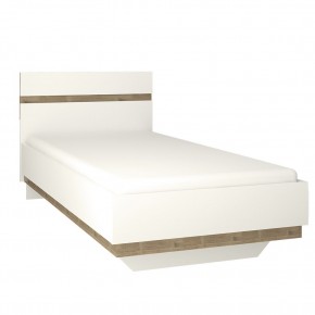 Кровать 90/TYP 90, LINATE ,цвет белый/сонома трюфель в Тюмени - tumen.ok-mebel.com | фото