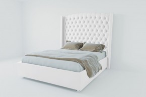 Кровать Берлин ЛЮКС с ПМ 2000 (экокожа белая) в Тюмени - tumen.ok-mebel.com | фото 2