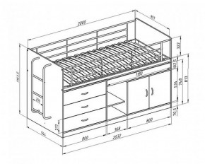 Кровать-чердак "Дюймовочка-6" Белый в Тюмени - tumen.ok-mebel.com | фото 2