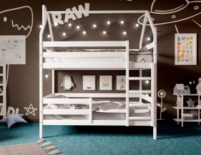Кровать-домик двухъярусная 80*160 Белый в Тюмени - tumen.ok-mebel.com | фото 2