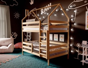 Кровать-домик двухъярусная 80*160 без покраски в Тюмени - tumen.ok-mebel.com | фото 3