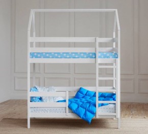 Кровать-домик двухъярусная 80*190 Белый в Тюмени - tumen.ok-mebel.com | фото 4