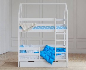 Кровать-домик двухъярусная 80*190 Белый в Тюмени - tumen.ok-mebel.com | фото 5